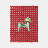 Rose Pferde Fleecedecke (Vorderseite)