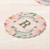 Rose pfirsichgrün untersetzer (angewinkelt)