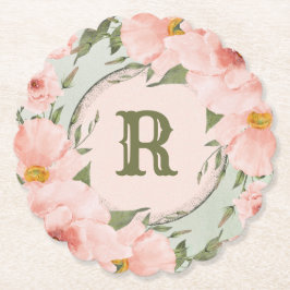 Rose pfirsichgrün untersetzer