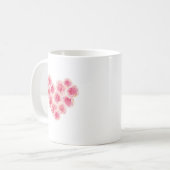 Rose Pfirsichrosa Liebe Kaffeetasse (Vorderseite Links)