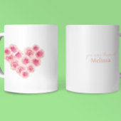 Rose Pfirsichrosa Liebe Kaffeetasse