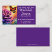 Rose-Pflanze Shrub Shop Vertrieb Visitenkarte (Vorne/Hinten)