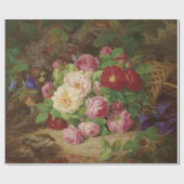 Rose Piece im Waldboden mit Schmetterlingen Geschenkpapier (Flach)