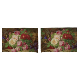 Rose Piece im Waldboden mit Schmetterlingen Kissenbezug