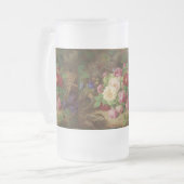 Rose Piece im Waldboden mit Schmetterlingen Mattglas Bierglas (Vorderseite Links)