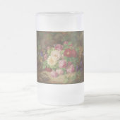 Rose Piece im Waldboden mit Schmetterlingen Mattglas Bierglas (Mittel)