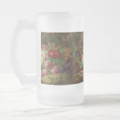 Rose Piece im Waldboden mit Schmetterlingen Mattglas Bierglas (Links)