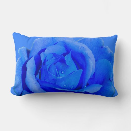 Rose Pillows Blue Rose Kissen Blume Dekoration (Vorderseite)