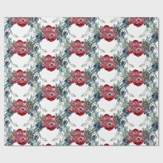 Rose Pine & Spruce Grüne Weinroute Mendrisiotto Geschenkpapier (Flach)