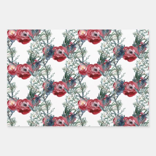 Rose Pine & Spruce Grüne Weinroute Mendrisiotto Geschenkpapier Set (Vorderseite)