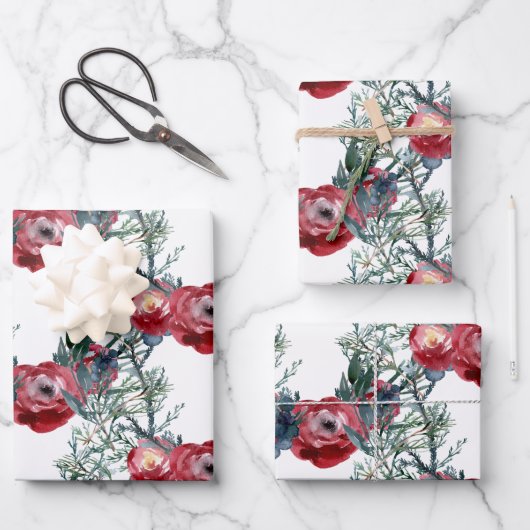 Rose Pine & Spruce Grüne Weinroute Mendrisiotto Geschenkpapier Set (Vorderseite)