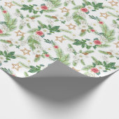 Rose Pinecones Geschenkpapier (Ecke)