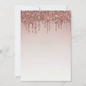 Rose Pink 50. Geburtstag Einladung (Rückseite)