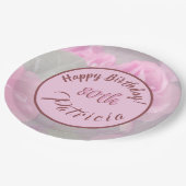 Rose Pink American Garden Dream Pappteller (Schrägansicht)