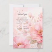 Rose Pink Beileid Beerdigung Danke | FOTO Karte (Vorderseite)