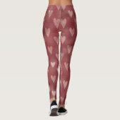 Rose Pink Big Sweet Hearts Leggings (Rückseite)