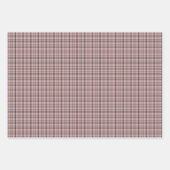 Rose Pink Black Plaid Classic Pattern Geschenkpapier Set (Vorderseite)