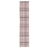 Rose Pink Black Plaid Classic Pattern Kurzer Tischläufer (Vorderseite)
