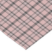Rose Pink Black Plaid Classic Pattern Kurzer Tischläufer (Ecke)