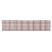 Rose Pink Black Plaid Classic Pattern Kurzer Tischläufer (Horizontal)
