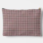 Rose Pink Black Plaid Classic Pattern Retro Zubehörtasche (Rückseite)