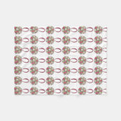 Rose Pink Blume Bouquet Wedding Bridesmaid Fleecedecke (Vorderseite (Horizontal))