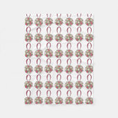 Rose Pink Blume Bouquet Wedding Bridesmaid Fleecedecke (Vorderseite)