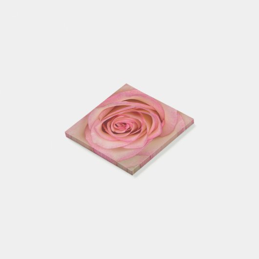 Rose Pink Blume Post-it Klebezettel (angewinkelt)