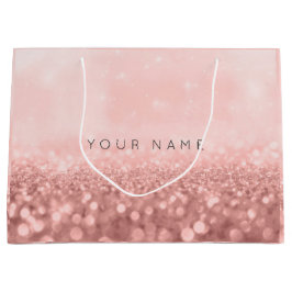 Rose Pink Blush Glitzer Hochzeit Bridal Große Geschenktüte