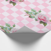 Rose Pink Blütenpapier Geschenkpapier (Ecke)