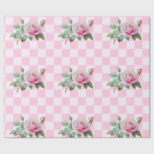 Rose Pink Blütenpapier Geschenkpapier (Flach)