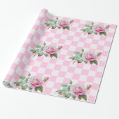 Rose Pink Blütenpapier Geschenkpapier (Ungerollt)