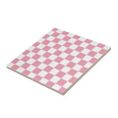 Rose Pink Checkerboard Fliese (Seite)