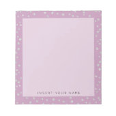 Rose Pink Crystal Confetti Notepad 5.5" x 6" Notizblock (Vorderseite)