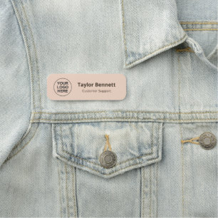 Rose Pink Custom Employee Classic Name Tag Namensschild