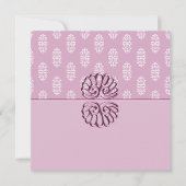Rose Pink Damask Hochzeit Einladung (Vorderseite)