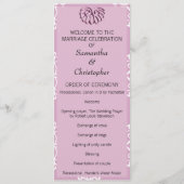 Rose Pink Damask Hochzeitsprogramm Programm (Vorderseite)