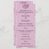 Rose Pink Damask Hochzeitsprogramm Programm (Vorne/Hinten)