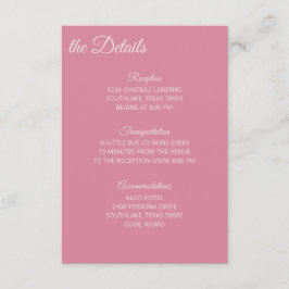 Rose Pink Details Begleitkarte