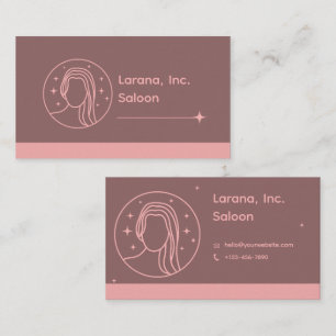 Rose Pink Einfache moderne feminine Visitenkarte