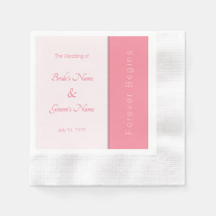 Rose Pink ewig fängt einfach an, die Hochzeit zu m Serviette