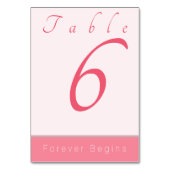 Rose Pink ewig fängt mit der modernen vertikalen H Tischnummer (Rückseite)