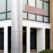 Rose Pink Fabric Wedding Welcome Banner (Äußeres Gebäude)