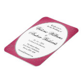 Rose Pink flexible Magnet Hochzeit Einladung. (Linke Seite)