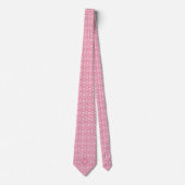 Rose Pink Floral Inspiriert Monogramm Krawatte (Vorderseite)