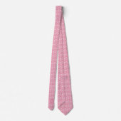 Rose Pink Floral Inspiriert Monogramm Krawatte (Rückseite)