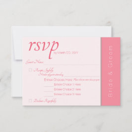 Rose Pink Forever fängt an Moderne Hochzeit RSVP Karte
