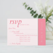 Rose Pink Forever fängt einfach an, eine elegante RSVP Karte (Stehend Vorderseite)