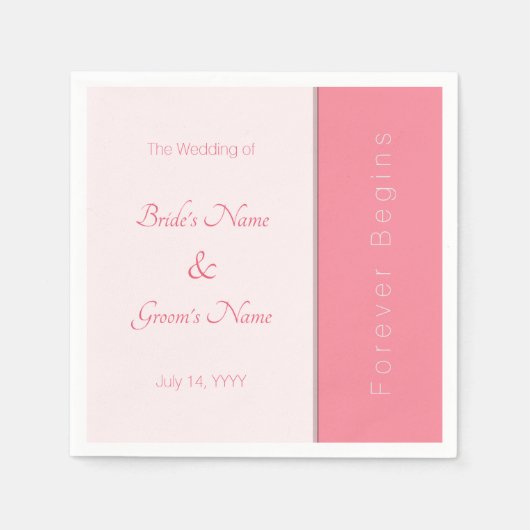 Rose Pink Forever fängt einfach an, eine elegante  Serviette (Vorderseite)