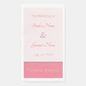 Rose Pink Forever fängt einfach an, eine elegante  Serviette (Vorderseite)